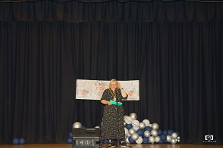Provost Renwick speaking at the Festival
