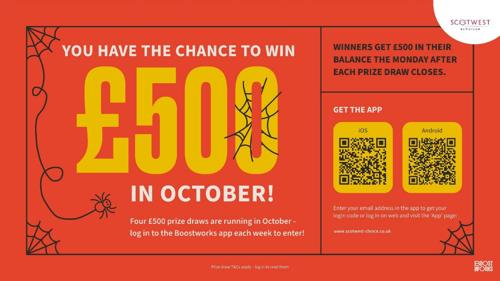 your have the chance to win 500 in October voucher