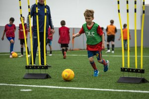 kids playing football