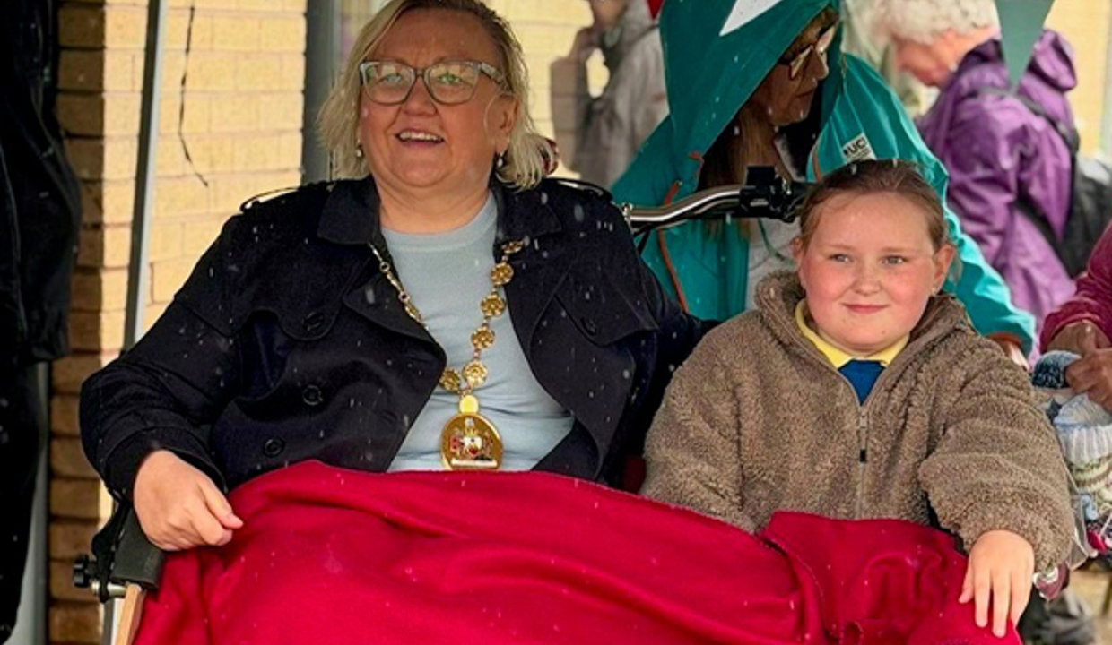 Provost Gillian Renwick with Ayla