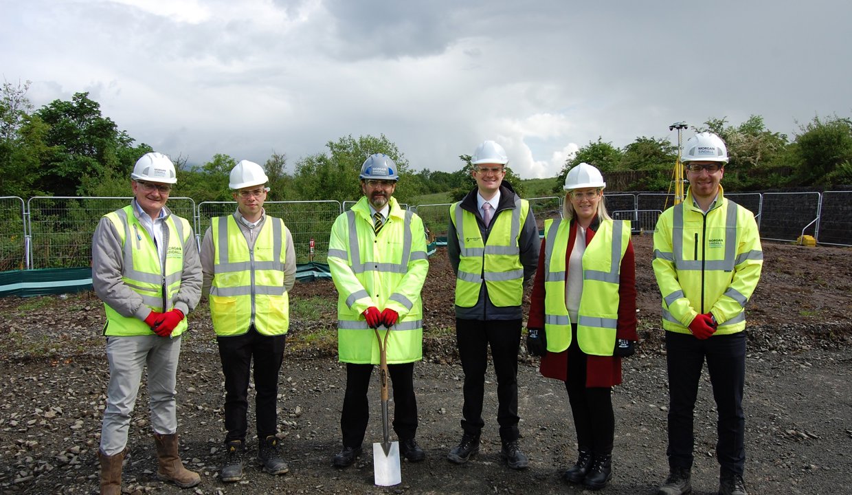 Pictured (from left): Eddie Carr, Construction Director at Morgan Sindall; Gabriel Bell, Modern Apprentice with the Council’s Major Assets team; Councillor Gordan Low, Leader of the Council; Aidan Maguire, Project Manager – Major Assets; Claire Nelson, Regional Director at AtkinsRéalis; and Morgan Sindall’s Project Manager Chris Dooley.