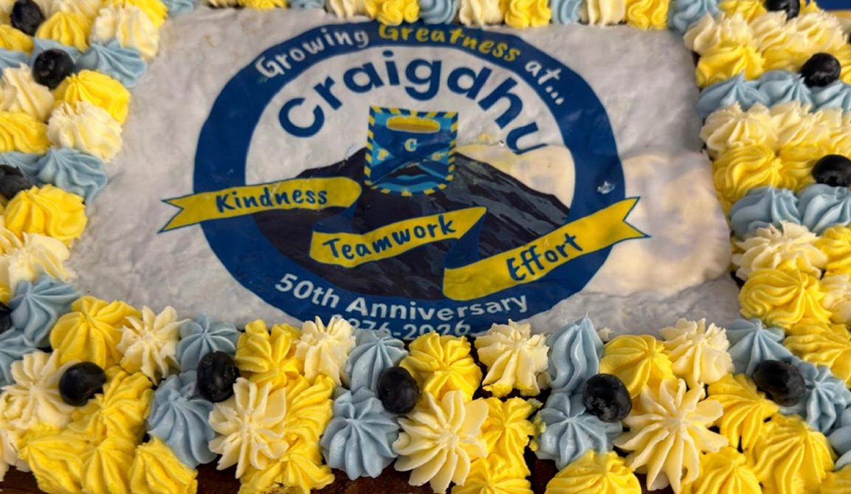 Image of a cake celebrating Craigdhu's 50th birthday