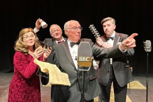 the cast of A Christmas Carol; A Radio Play on Stage