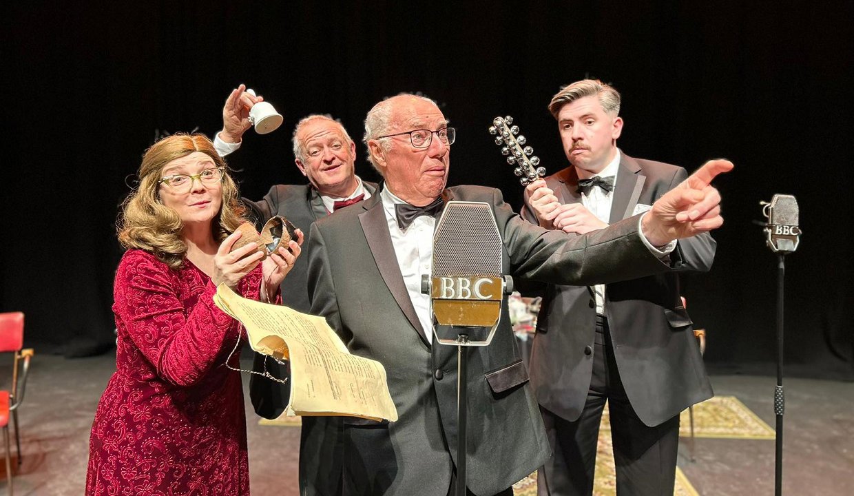 the cast of A Christmas Carol; A Radio Play on Stage