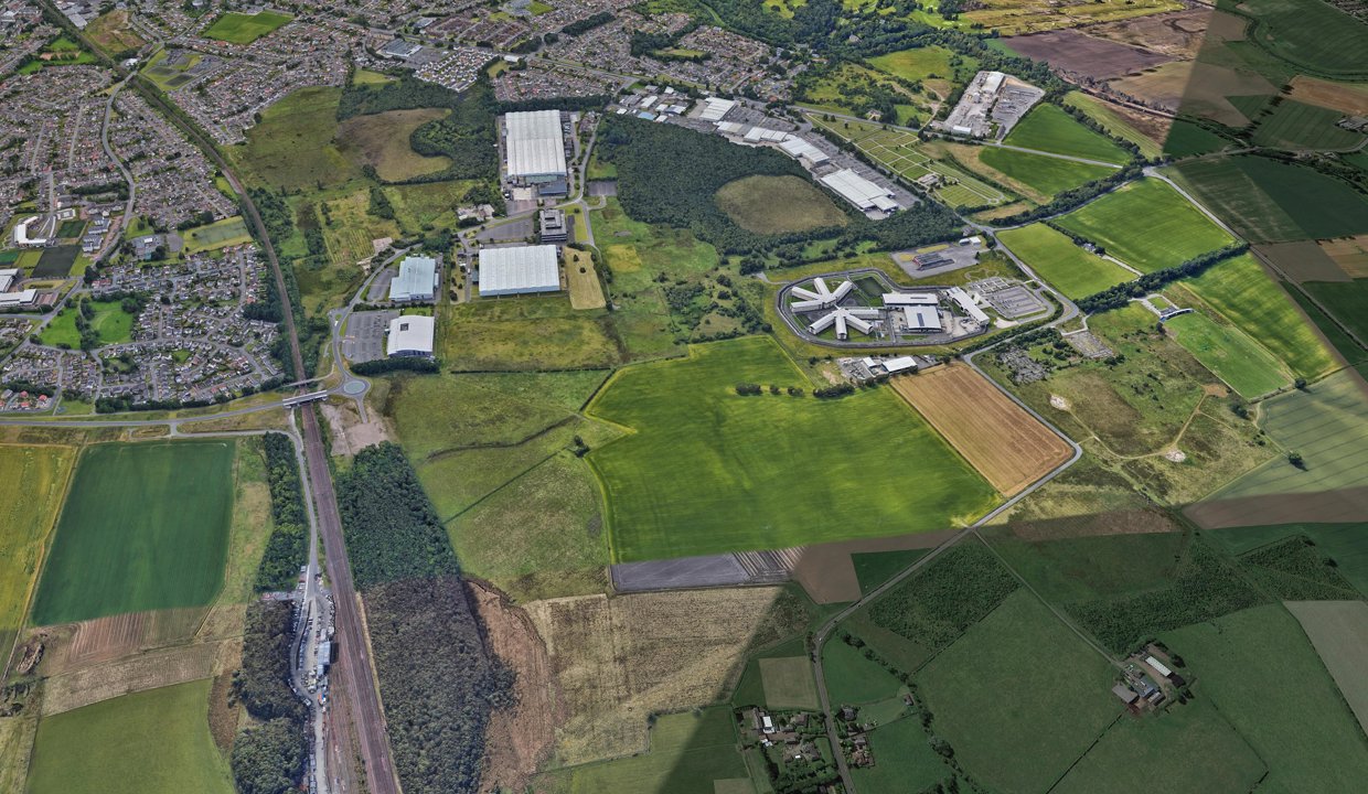 overhead photo of the Westerhill area of Bishopbriggs
