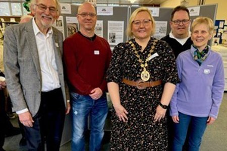 Provost Renwick is pictured with members of the Milngavie Heritage Centre Group