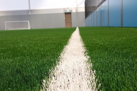 football pitch white line up close
