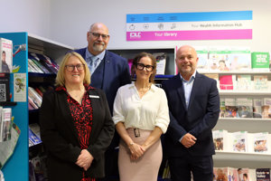 Left to right: Calum Smith, Karin, Connie Williamson from HSCP, Alan Wright Vice Chair of EDLC Board