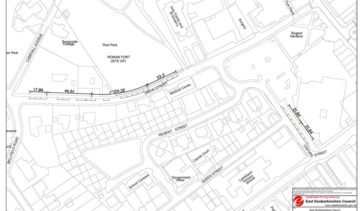 Map of union street and surrounding areas