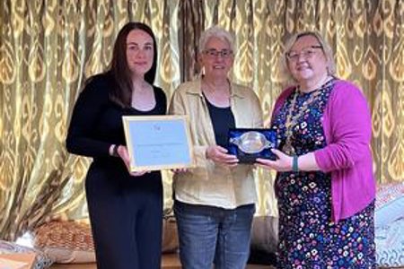 Provost Renwick and Depute Provost McDiarmid with Arts and Heritage Champion, Pat Field