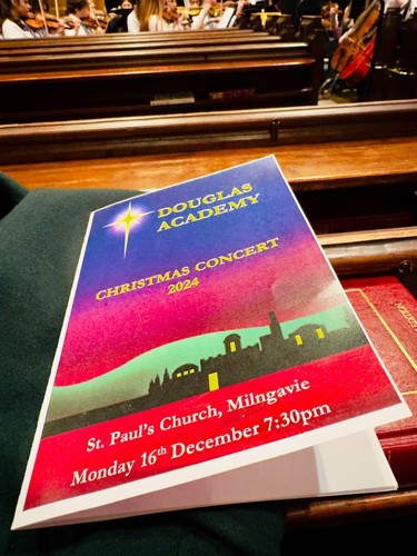 Christmas Concert booklet in the Church