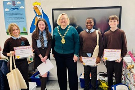 Provost Renwick pictured with the winning team