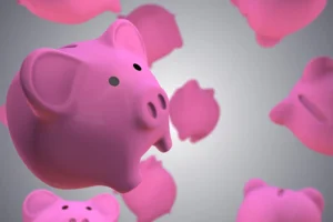 Pink piggy banks