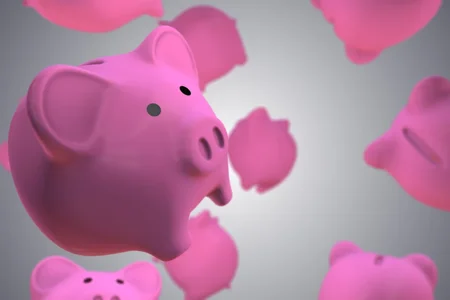 Pink piggy banks