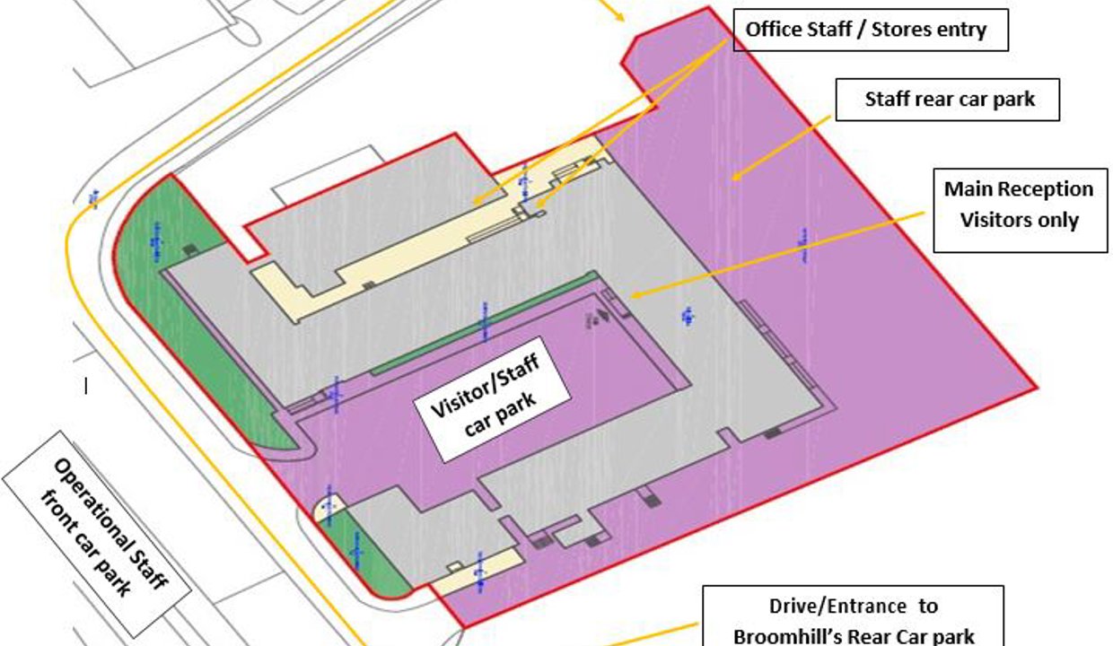 car park plan showing the layout of the car park